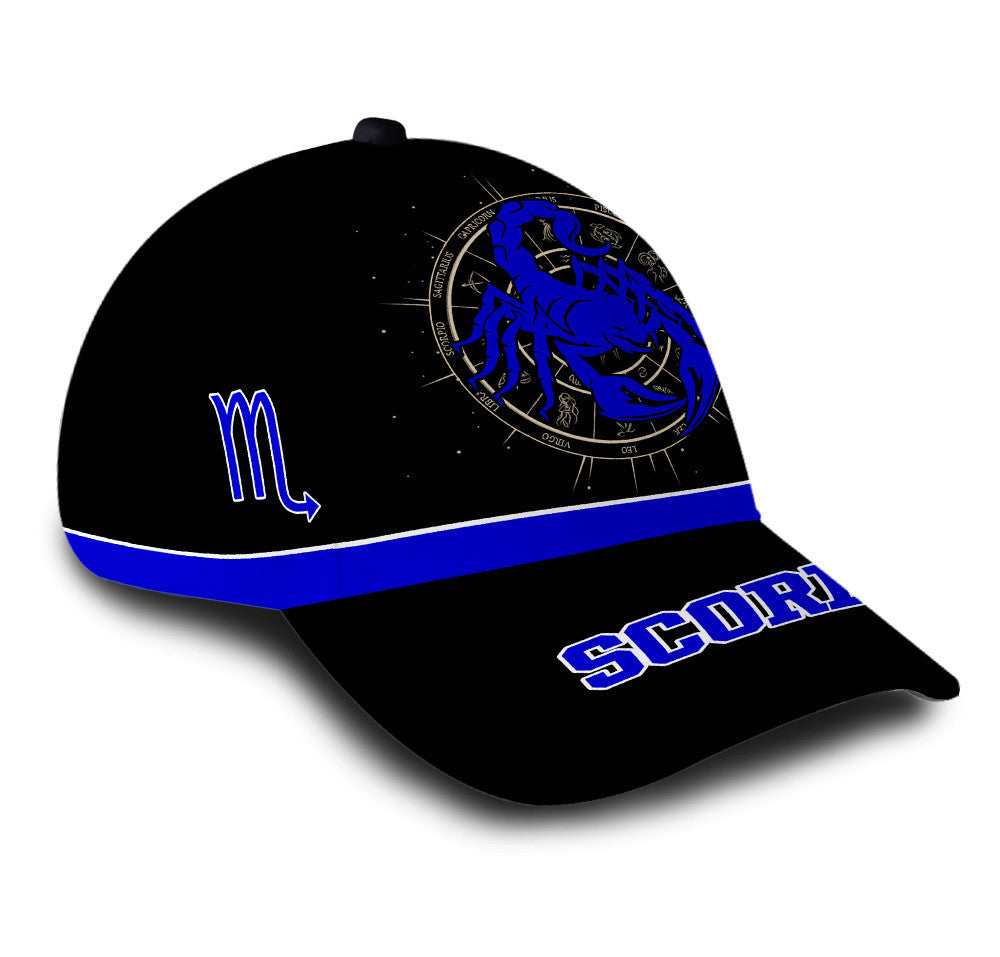Personalized Custom Name Stunning Scorpio Zodiac Hat Classic Cap