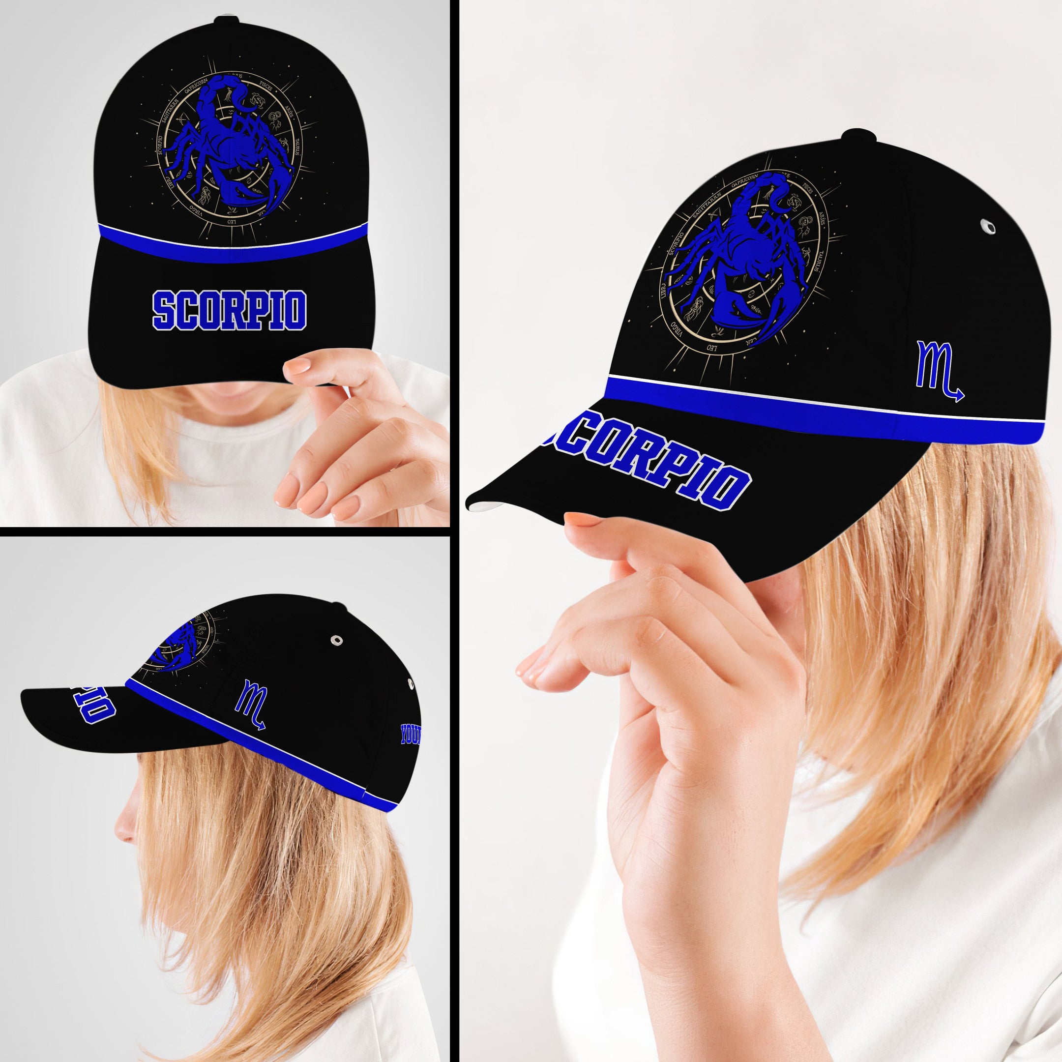 Personalized Custom Name Stunning Scorpio Zodiac Hat Classic Cap