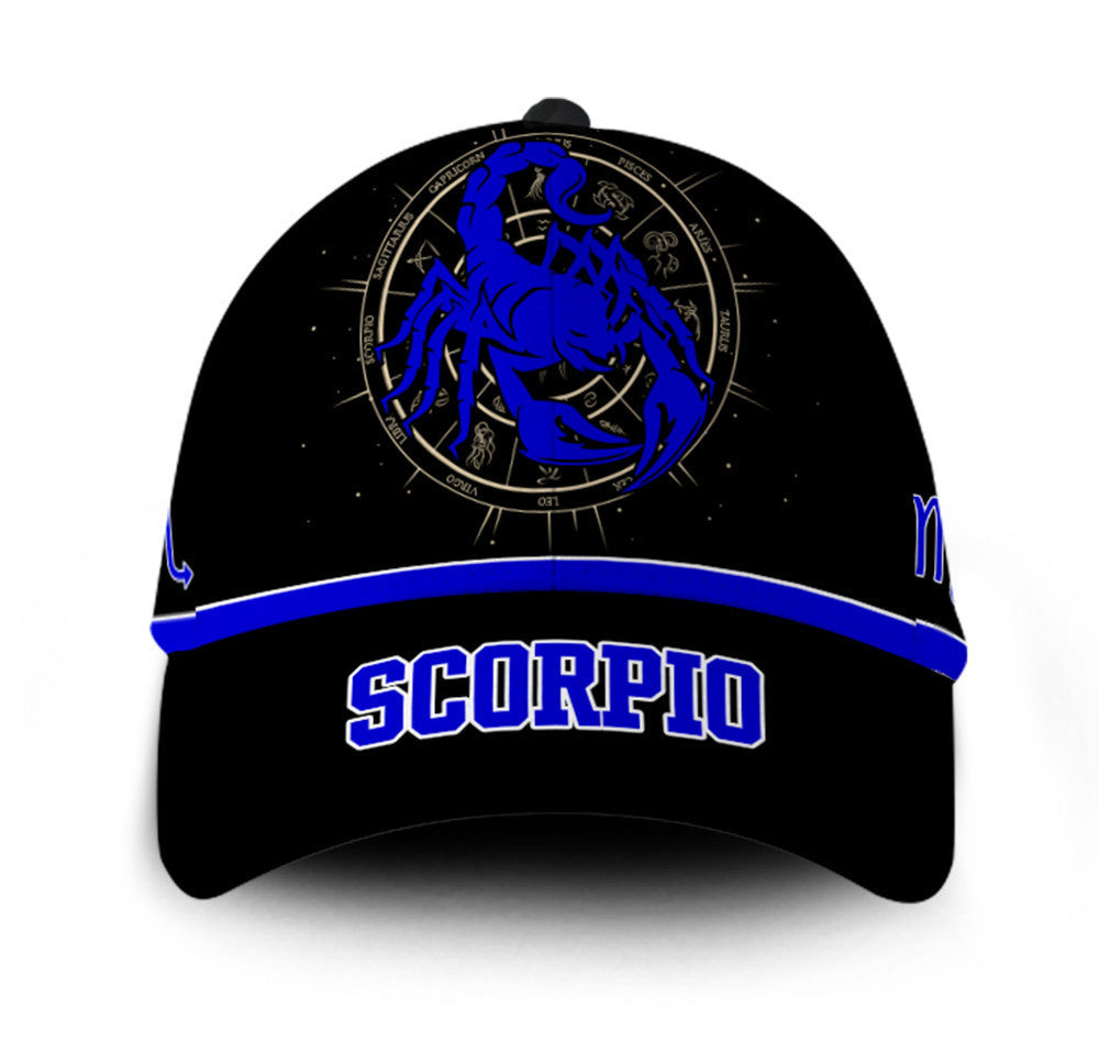 Personalized Custom Name Stunning Scorpio Zodiac Hat Classic Cap