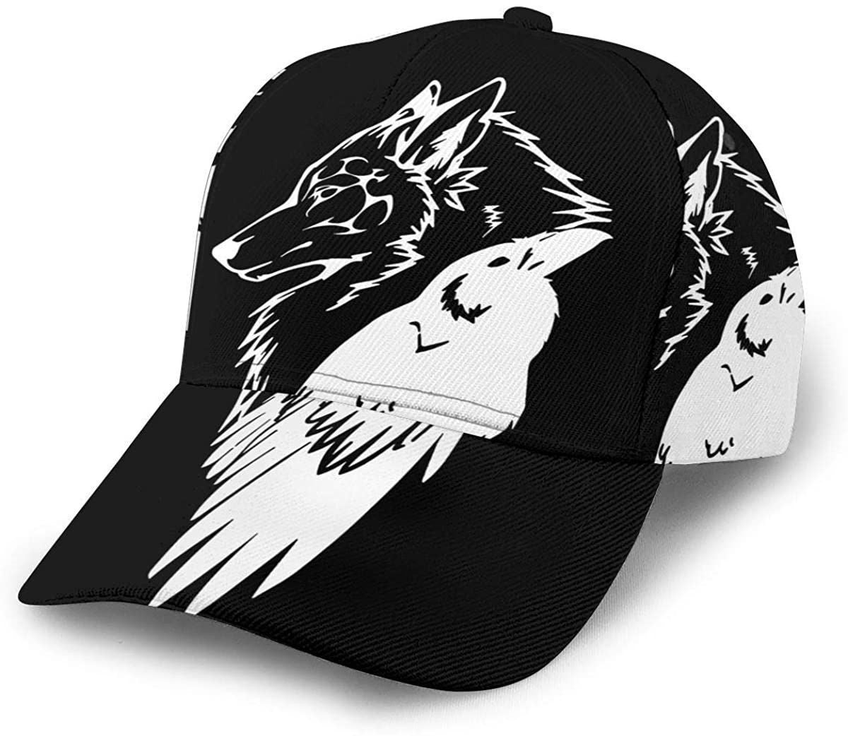 Viking Norse Wolf Raven Rune Protection Printing Classic Baseball Cap Snapback Flat