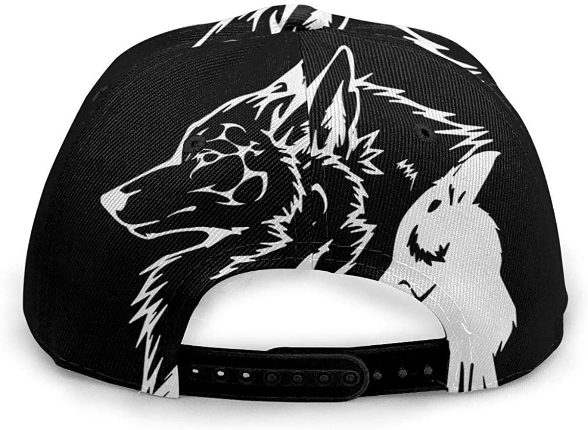 Viking Norse Wolf Raven Rune Protection Printing Classic Baseball Cap Snapback Flat