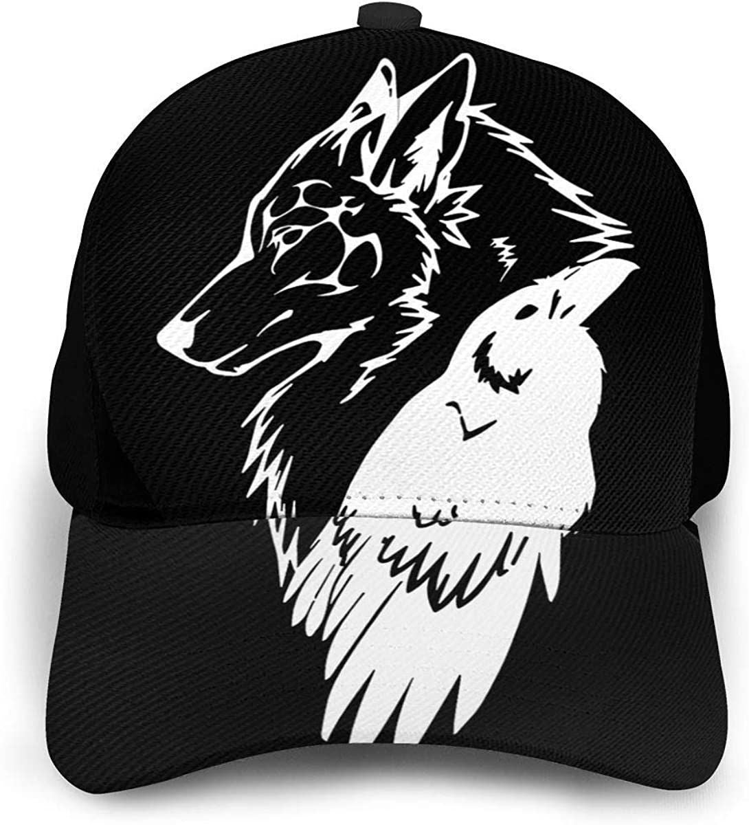 Viking Norse Wolf Raven Rune Protection Printing Classic Baseball Cap Snapback Flat