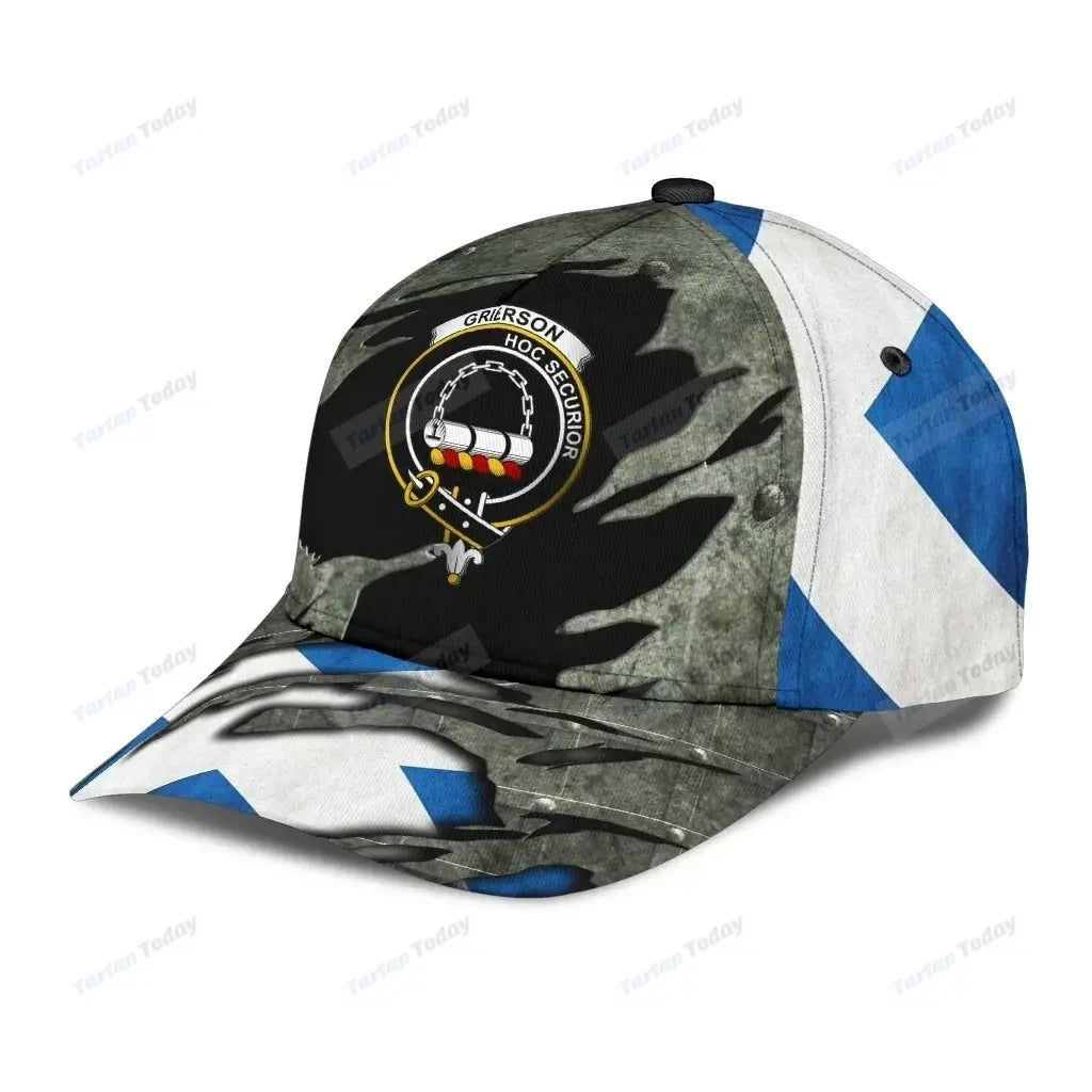Grierson Clan Tartan Crest Hat Classic Cap 3D