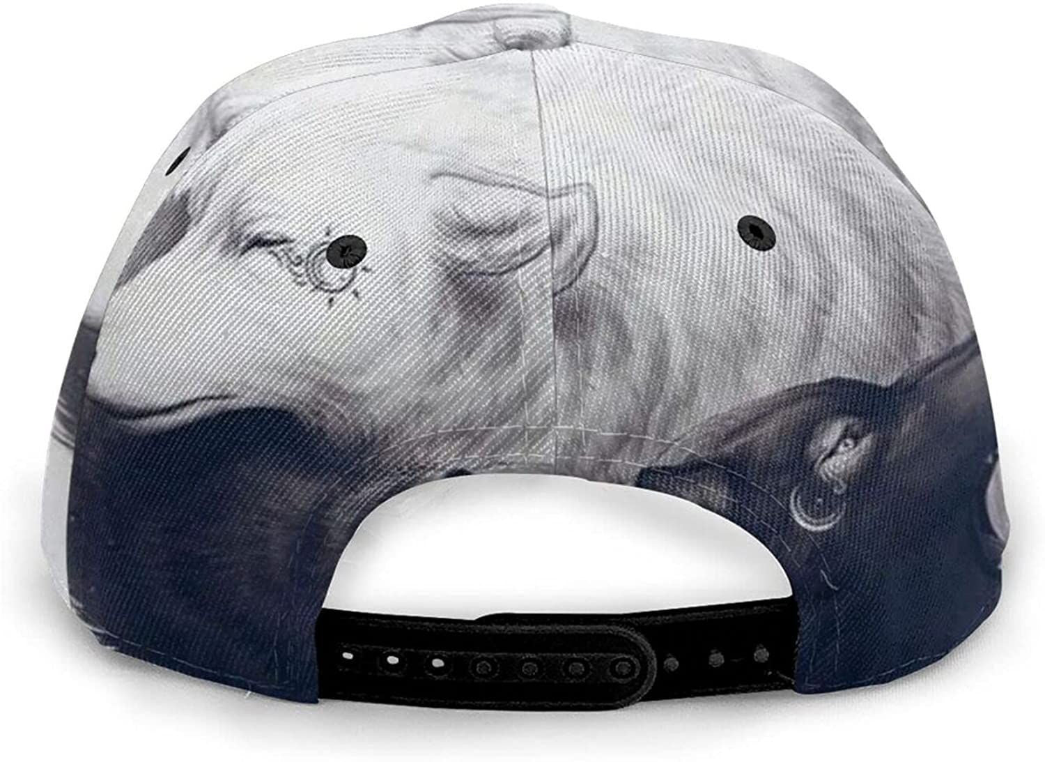 Yin Yang Wolf Print Casual Baseball 3D Cap Adjustable Twill Sports Dad Hats For Unisex Classic Cap