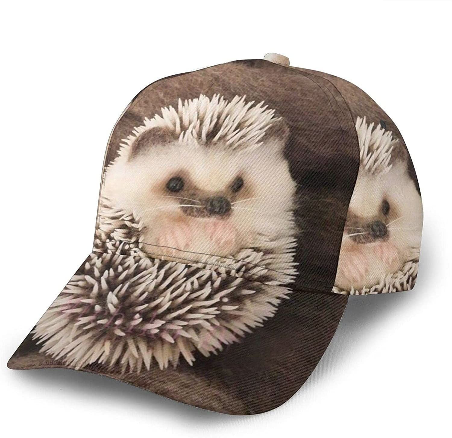 Baby Hedgehog Print Casual Baseball 3D Cap Adjustable Twill Sports Dad Hat Classic Cap