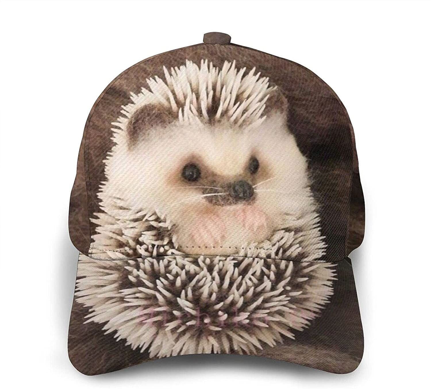 Baby Hedgehog Print Casual Baseball 3D Cap Adjustable Twill Sports Dad Hat Classic Cap