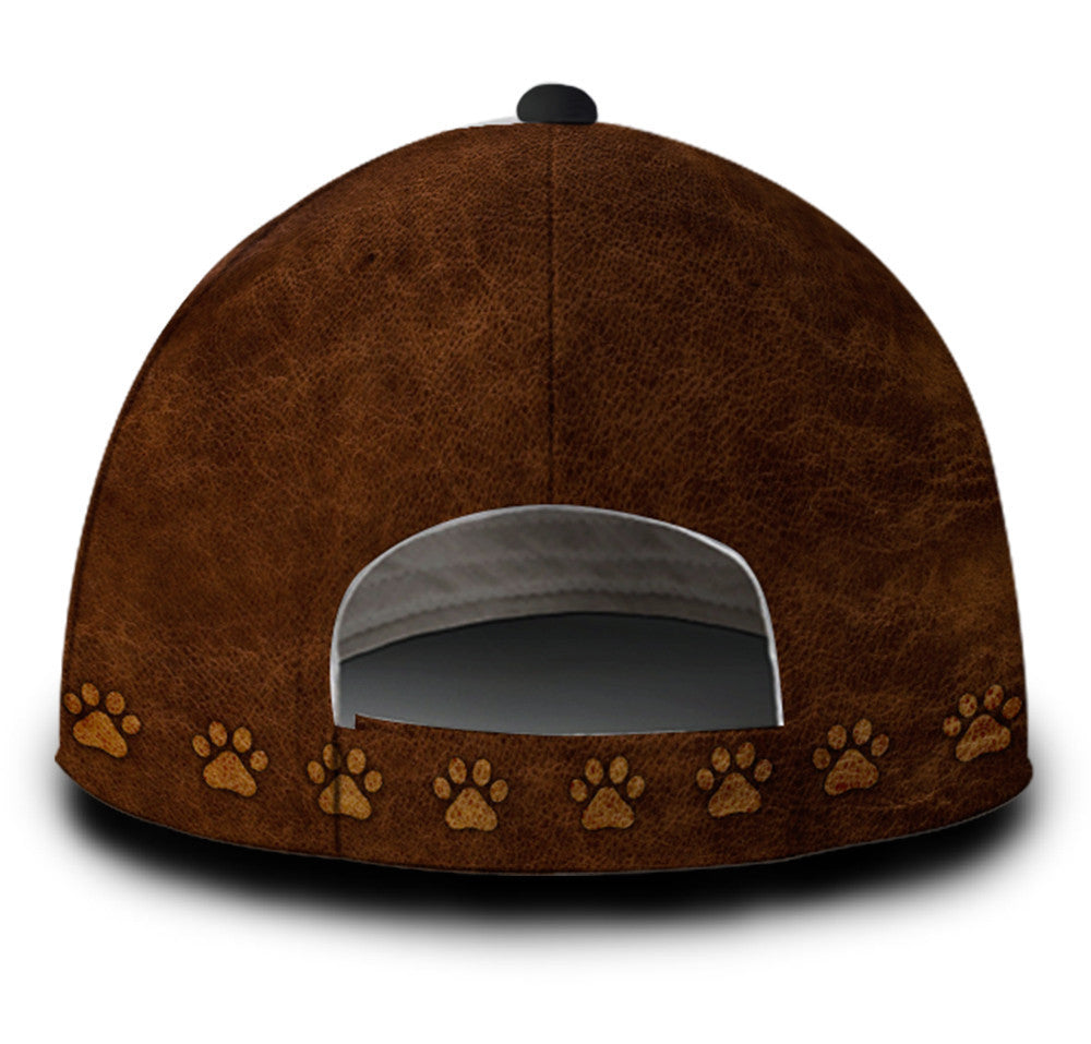 Personalized Custom Name Rottweiler Paw Pattern Hat Classic Cap