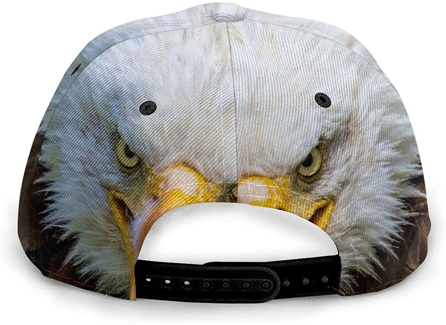 Bald Eagle American Flag Print Classic Baseball 3D Cap Adjustable Twill Sports Dad Hats