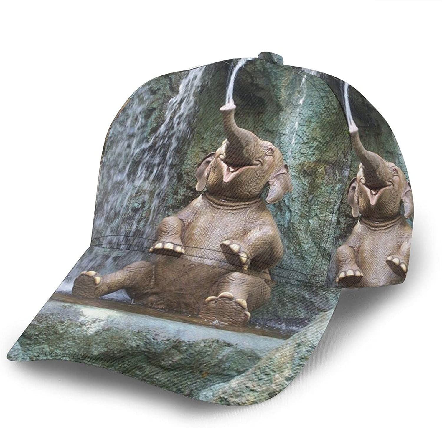 Cute Elephant Print Classic Baseball 3D Cap Adjustable Twill Sports Dad Hats For Unisex Hat Classic Cap