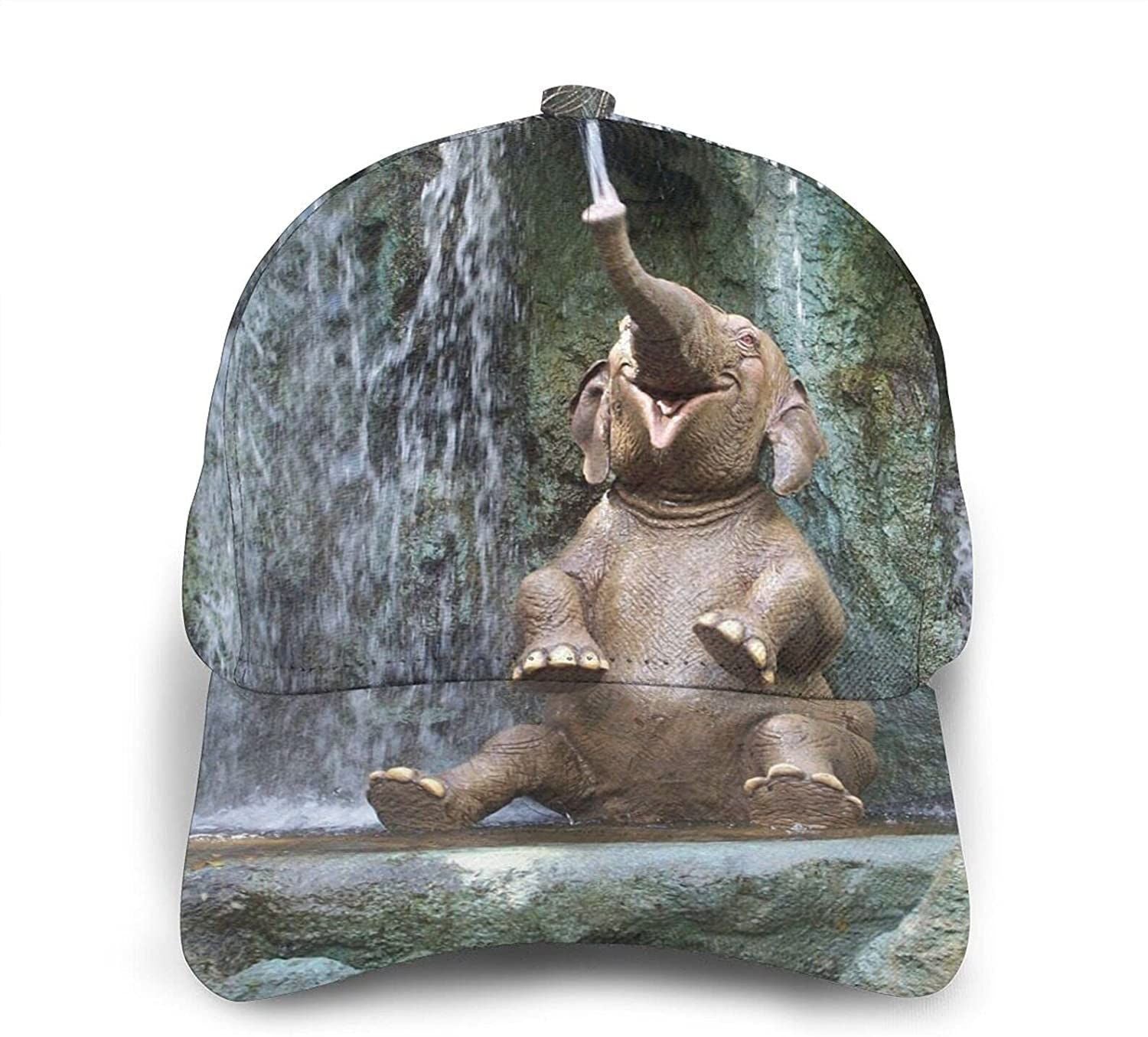 Cute Elephant Print Classic Baseball 3D Cap Adjustable Twill Sports Dad Hats For Unisex Hat Classic Cap