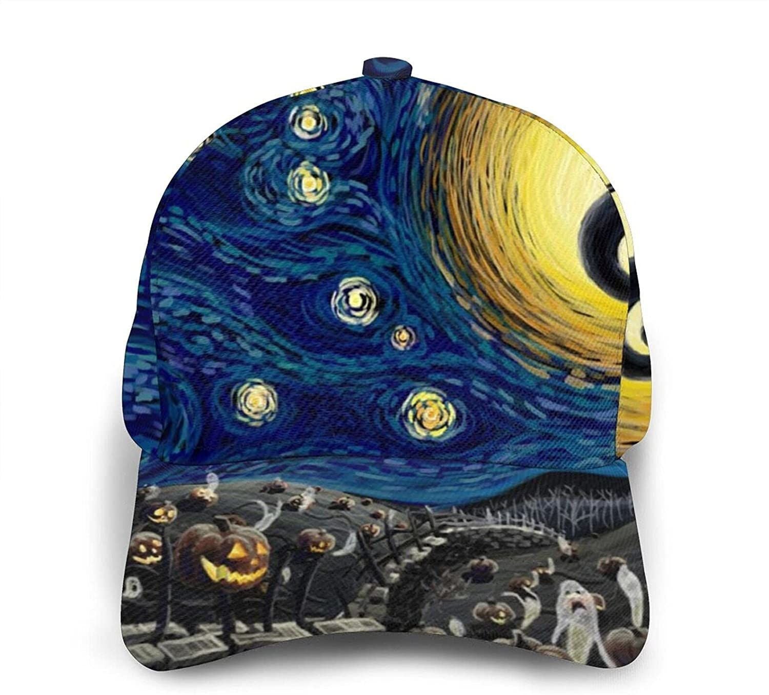 The Starry Night Print Casual Baseball 3D Cap Adjustable Twill Sports Dad Hats For Unisex Classic Cap