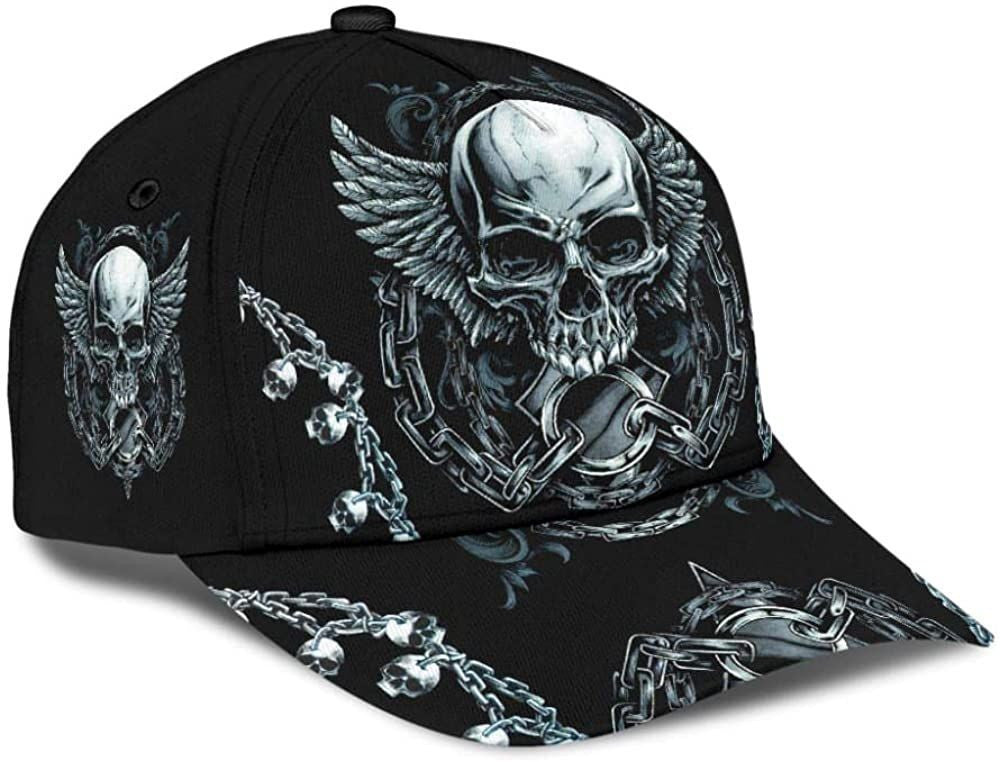 Skull Winged Skeleton With Chains Beautiful Cap 3D Classic Cap