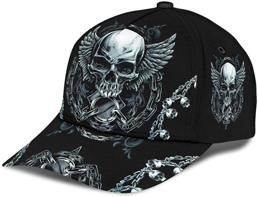 Skull Winged Skeleton With Chains Beautiful Cap 3D Classic Cap