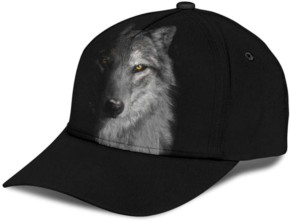 Wolf Face Black Attractive Style Beautiful 3D Cap