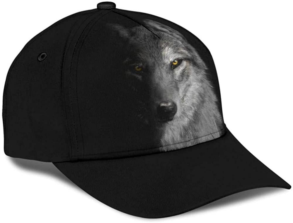 Wolf Face Black Attractive Style Beautiful 3D Cap