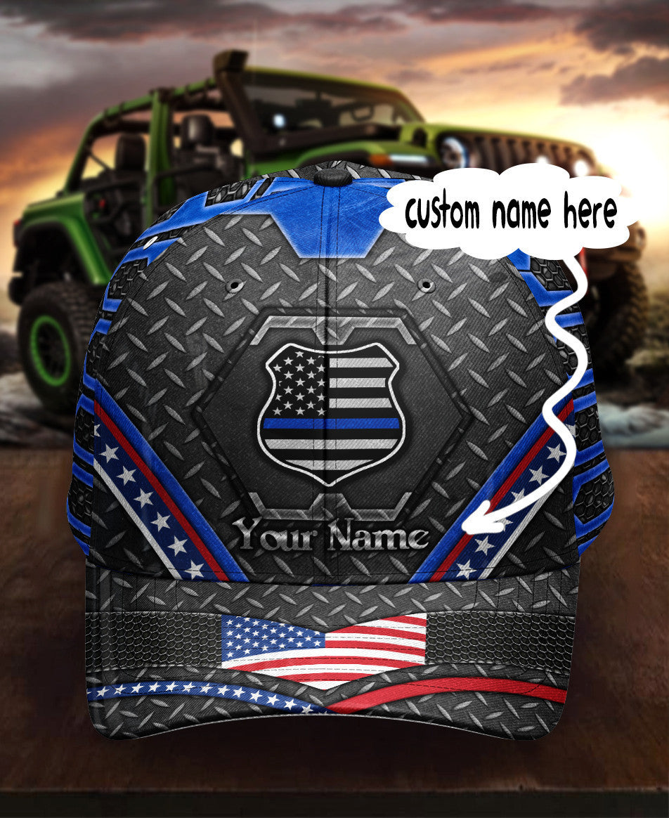 Personalized Custom Name Police Hat Classic Cap