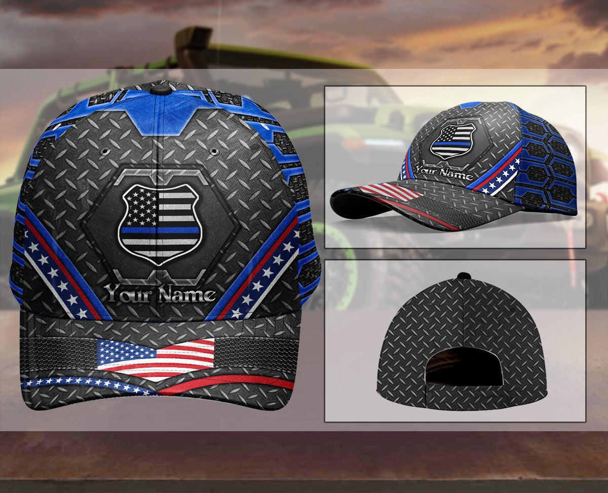 Personalized Custom Name Police Hat Classic Cap