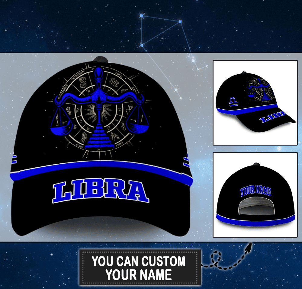 Personalized Custom Name Stunning Libra Zodiac Hat Classic Cap