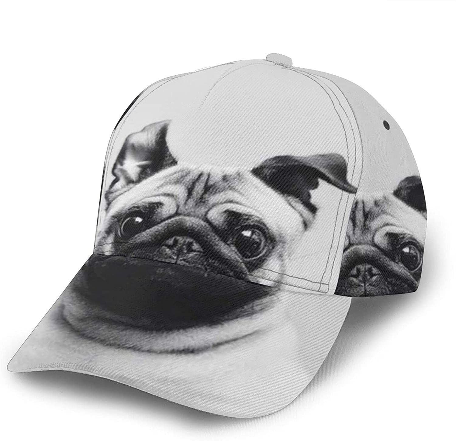 Pug Classic Cap Baseball 3D Cap Adjustable Twill Sports Dad Hats For Unisex