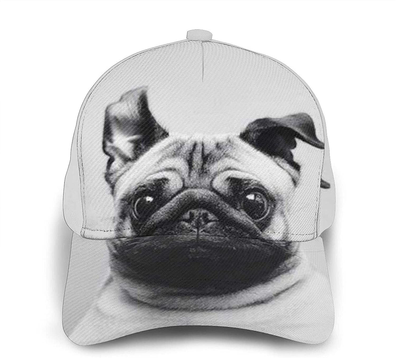 Pug Classic Cap Baseball 3D Cap Adjustable Twill Sports Dad Hats For Unisex