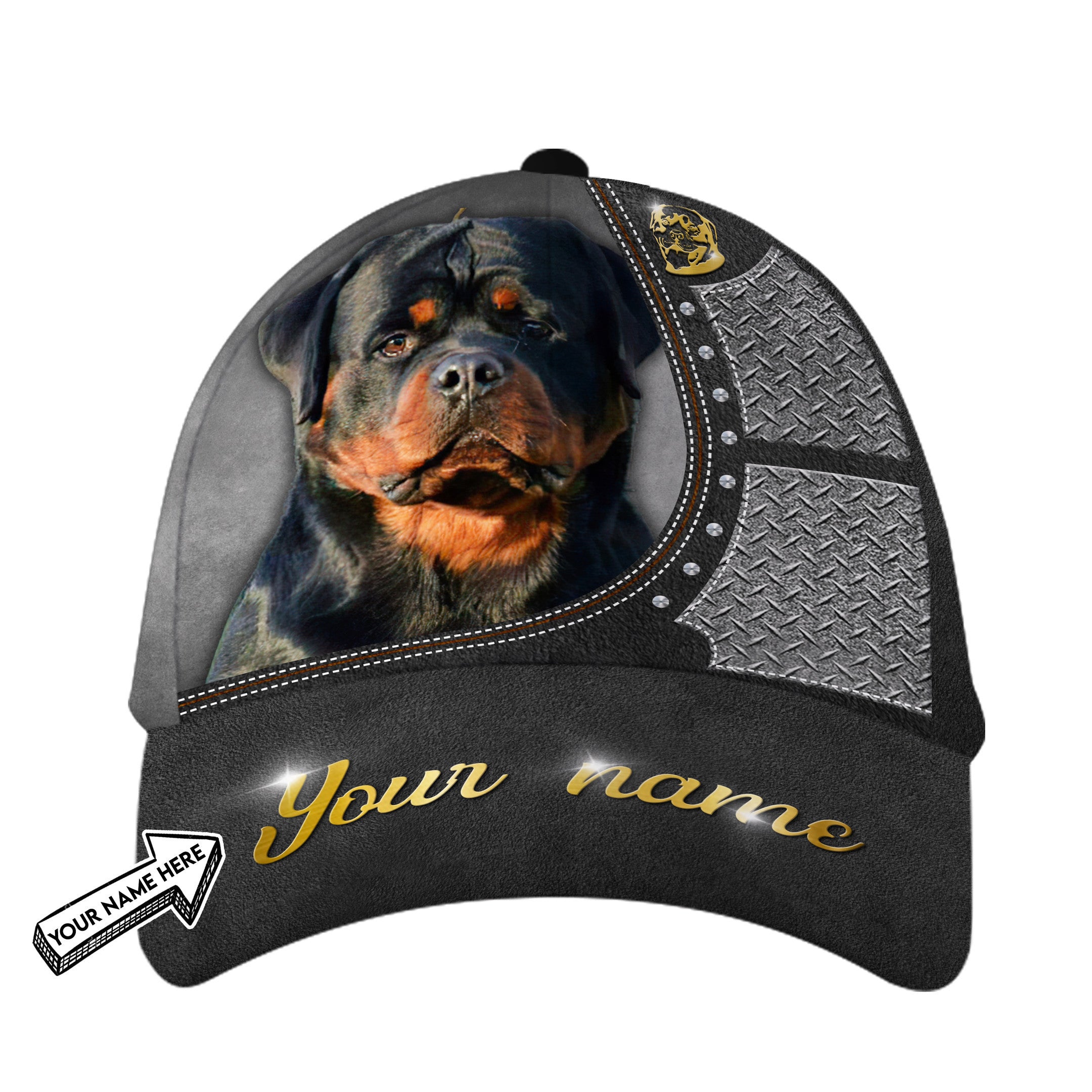 Personalized Custom Name Best Rottweiler Dog Hat Classic Cap