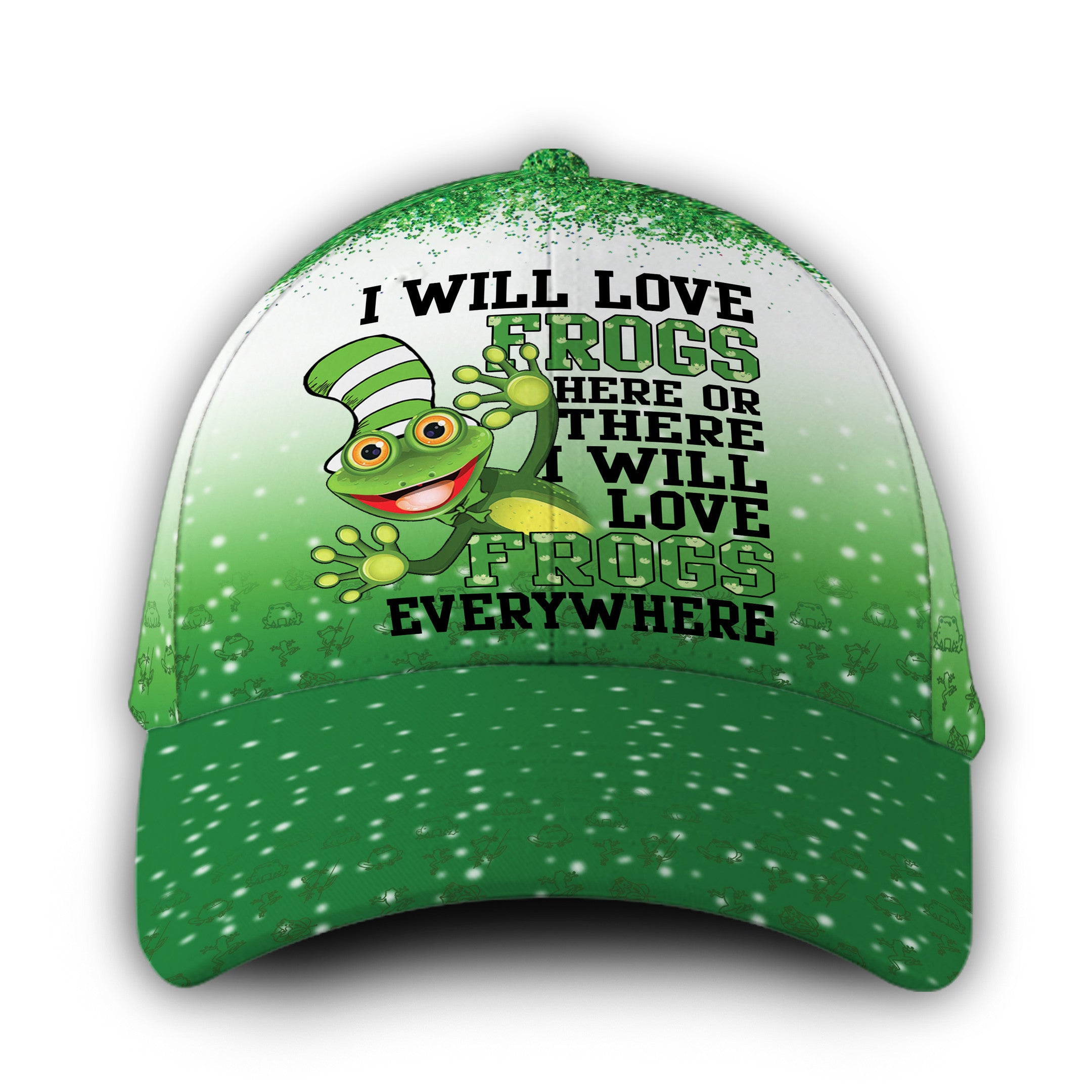 Personalized Custom Name I Will Love Frogs Hat Classic Cap