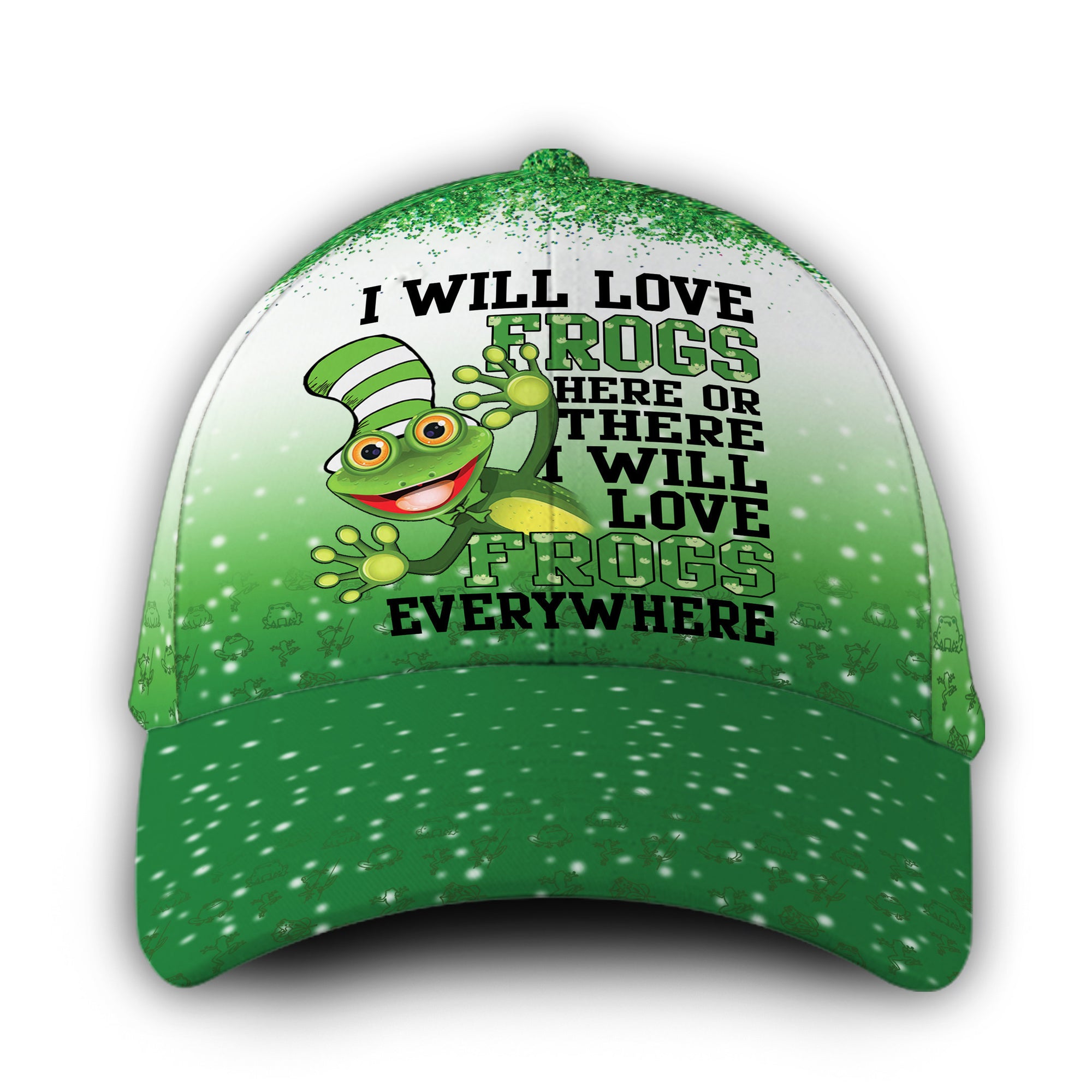 Personalized Custom Name I Will Love Frogs Hat Classic Cap