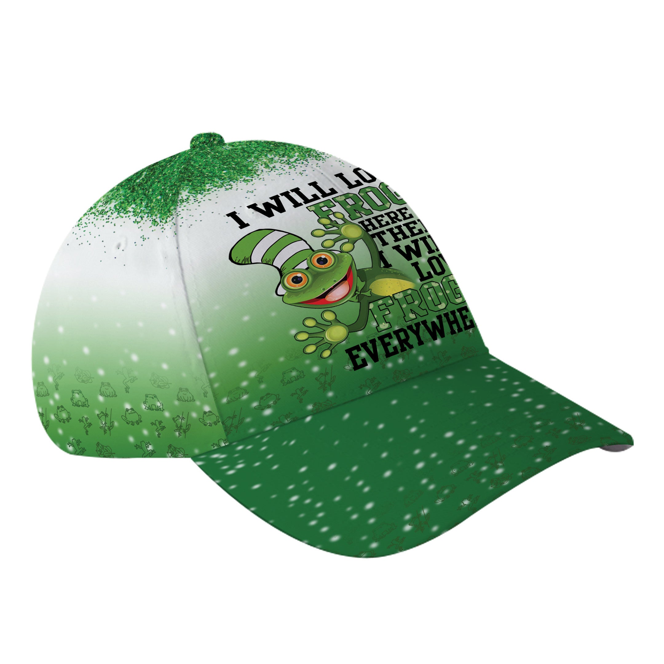 Personalized Custom Name I Will Love Frogs Hat Classic Cap