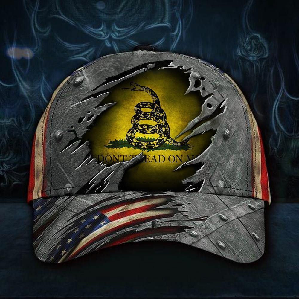 Don'T Tread On Me Hat 3D Vintage Old Retro Gadsden American Flag Cap Best Gifts For Parents