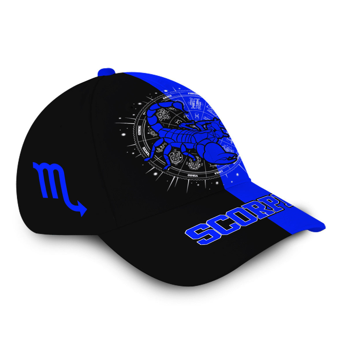 Personalized Custom Name Scorpio Blue Zodiac Hat Classic Cap