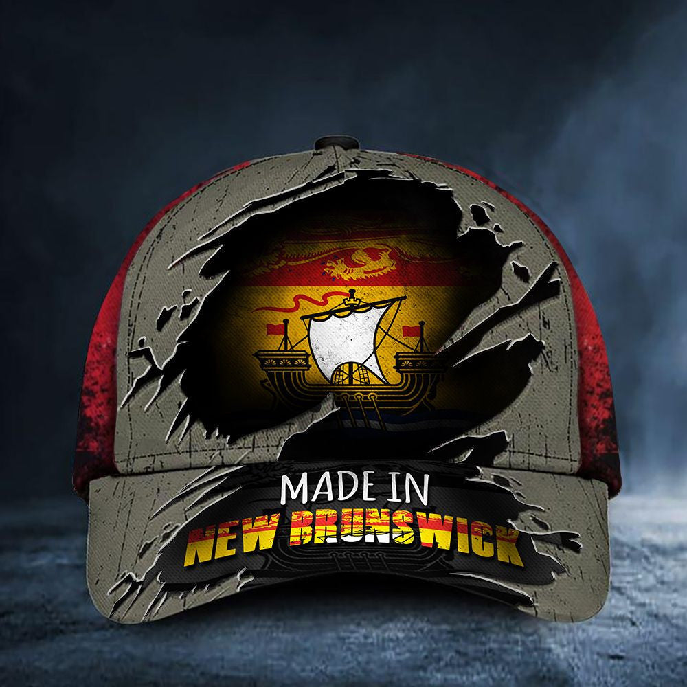 Made In New Brunswick Hat Old Retro New Brunswick Flag Cap Patriotic Gifts