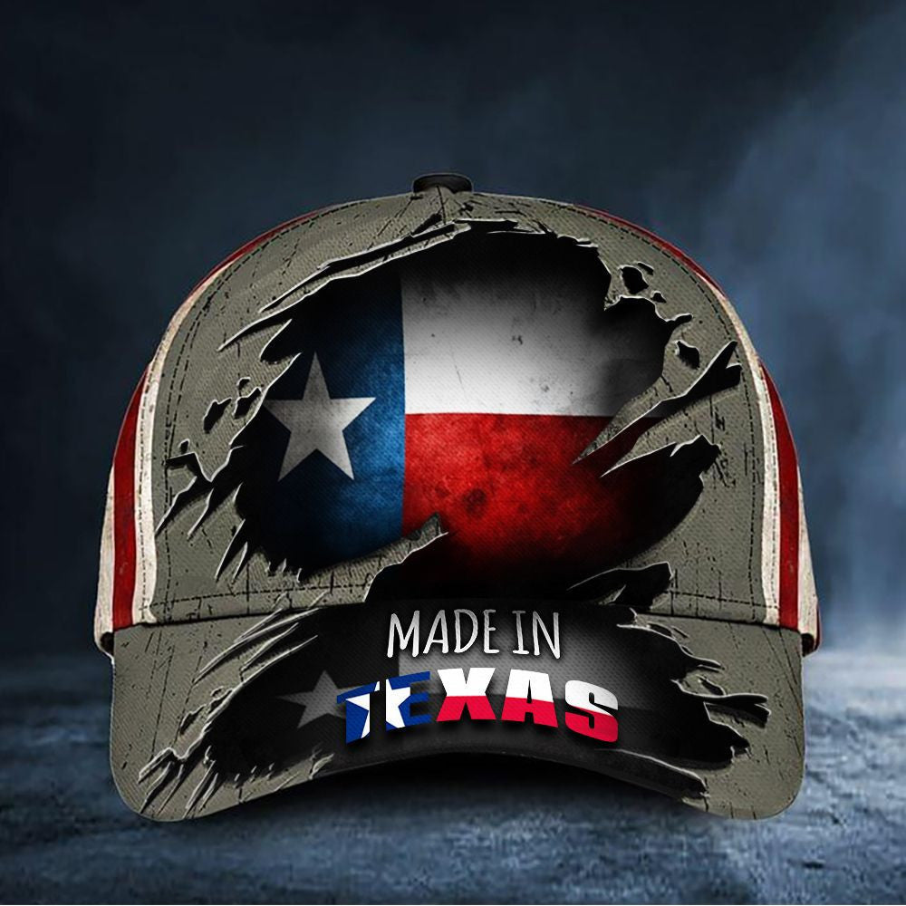 Made In Texas Hat American Flag Texas Baseball Cap Patriotic Proud Texan Merchandise Hat Classic Cap