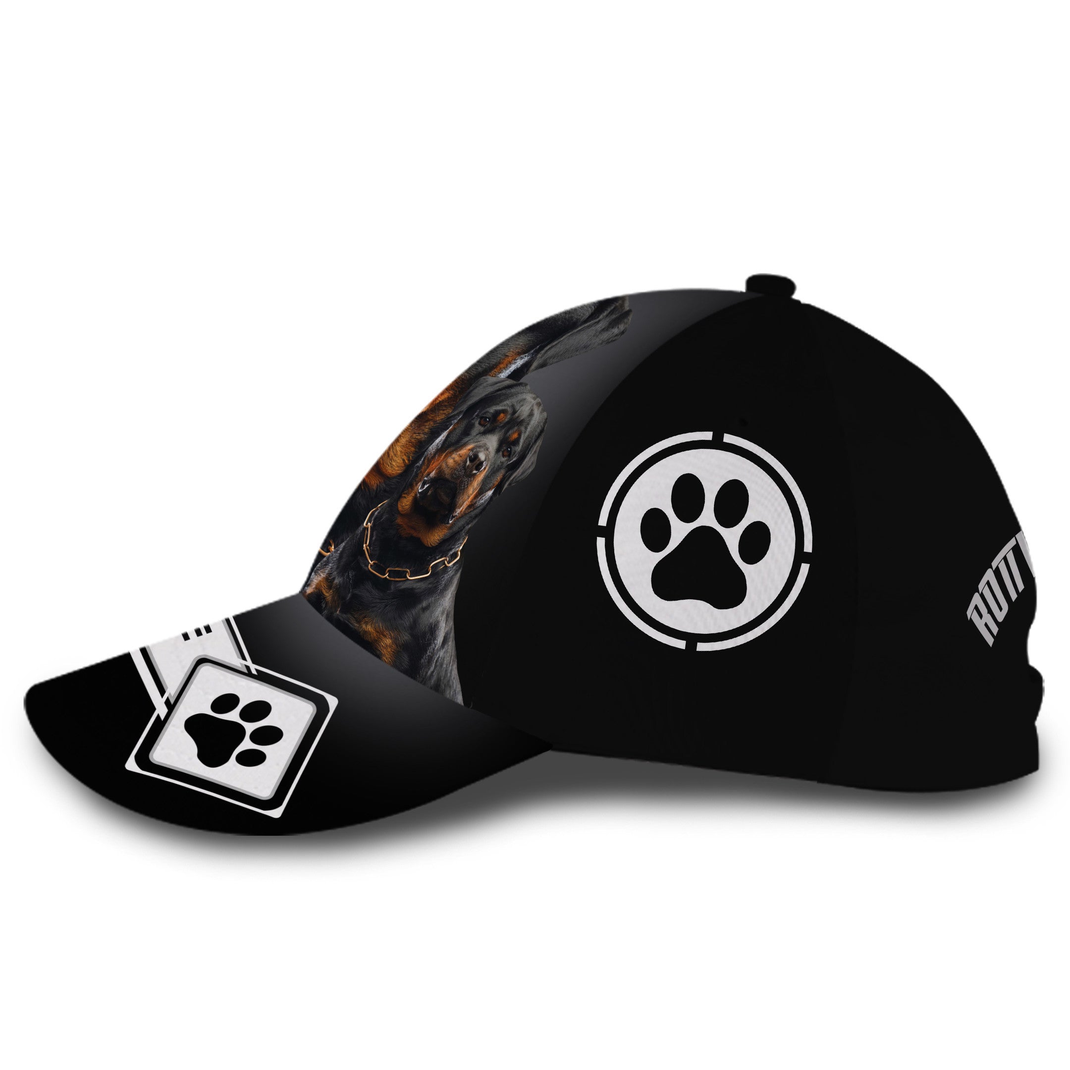 Personalized Custom Name Cool Rottweiler Dog Hat Classic Cap