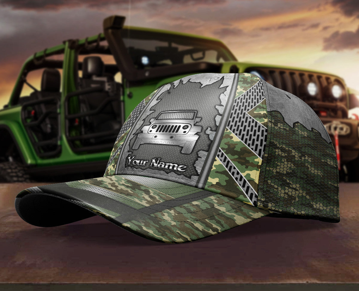 Personalized Custom Name Jeep 2 Hat Classic Cap