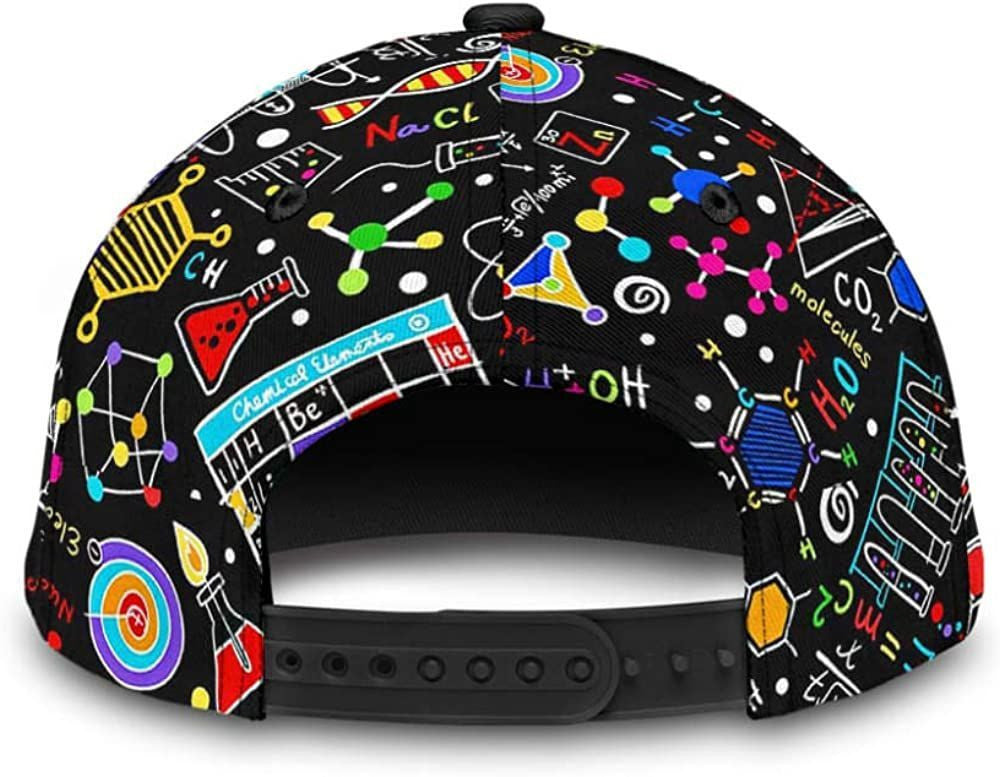 Scie Chemistry Black 3D Printed Unisex Hat Classic Cap, Snapback Cap, Baseball Cap