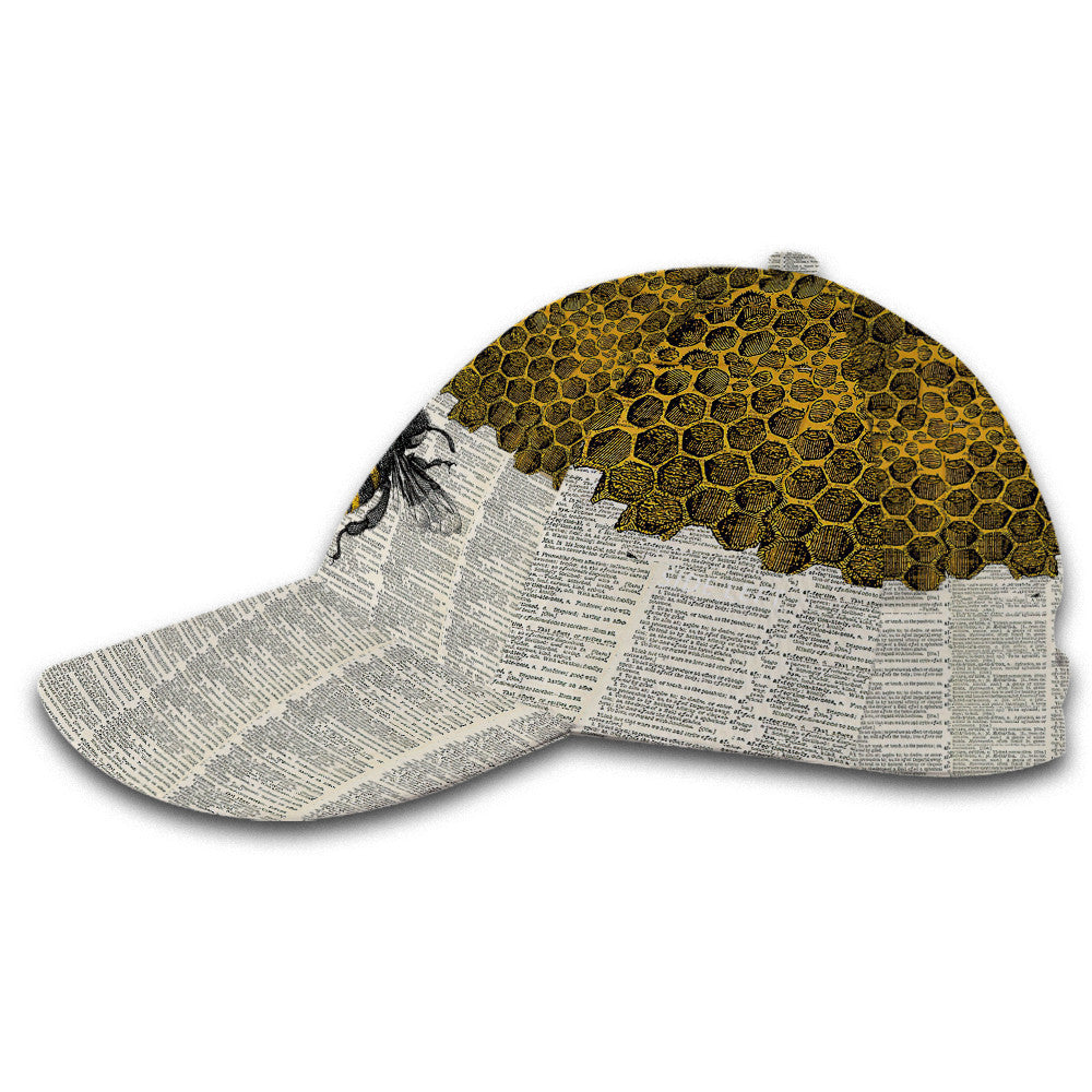 Bee Dictionary Page Hat Classic Cap