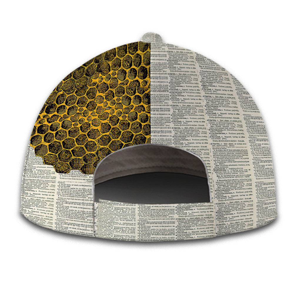 Bee Dictionary Page Hat Classic Cap