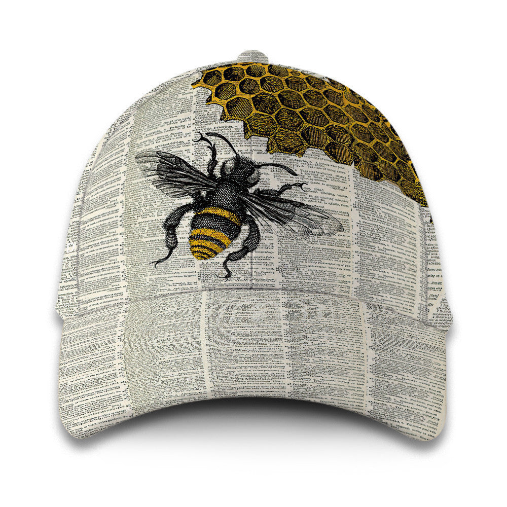 Bee Dictionary Page Hat Classic Cap