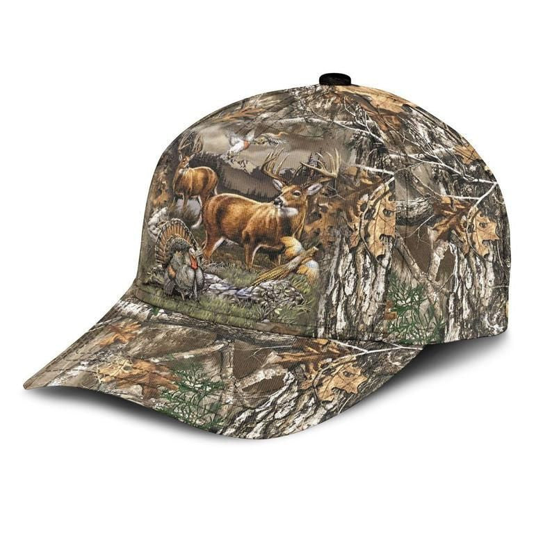 Deer Hunting Cap 3D, Cap 3D Gift For Men, Vintage Hunting Trucker Hat, Deer Hunting Hat Classic Cap