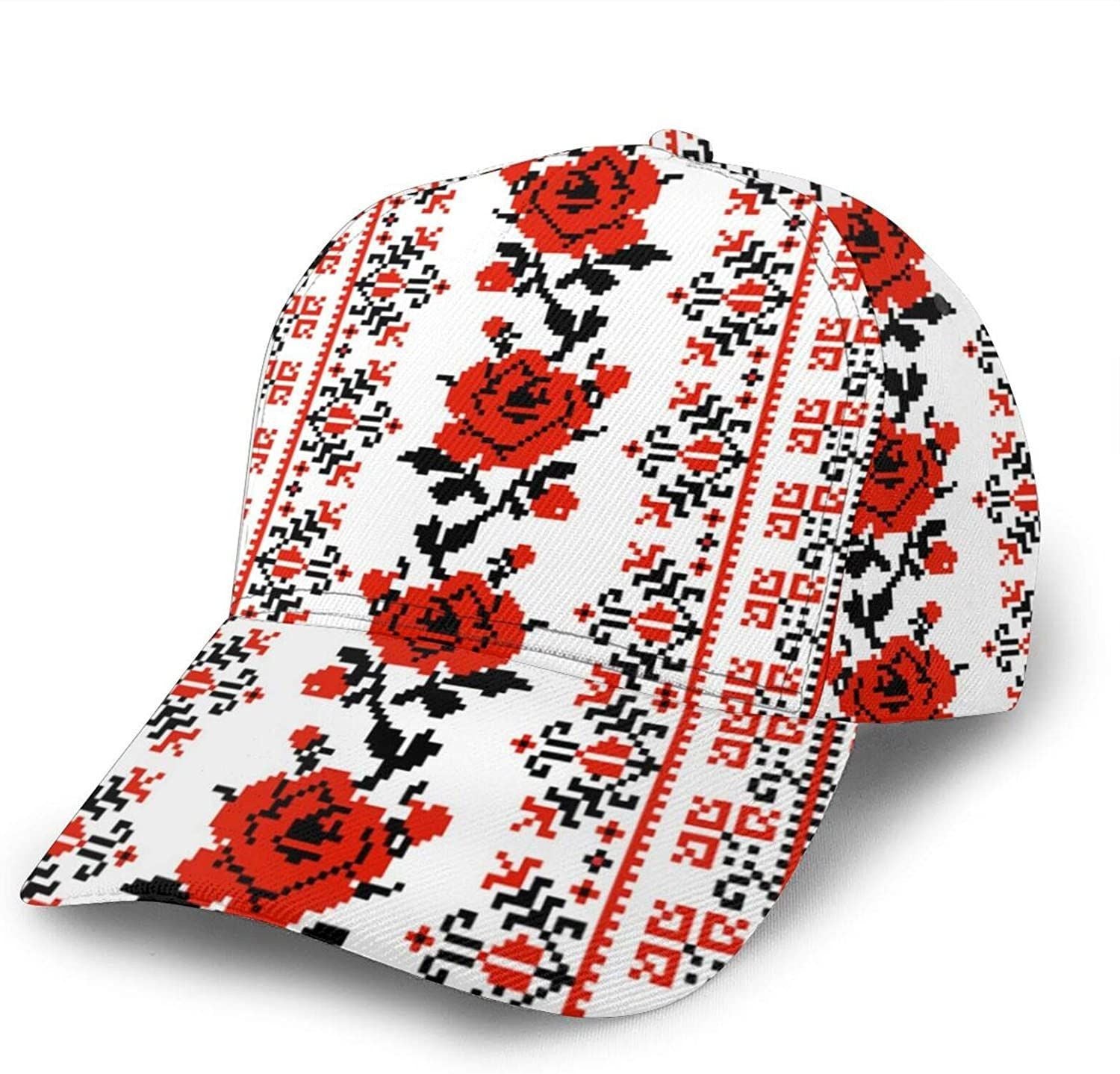Embroidery Style Rose Women'S Crisscross Ponytail Hat Classic Cap