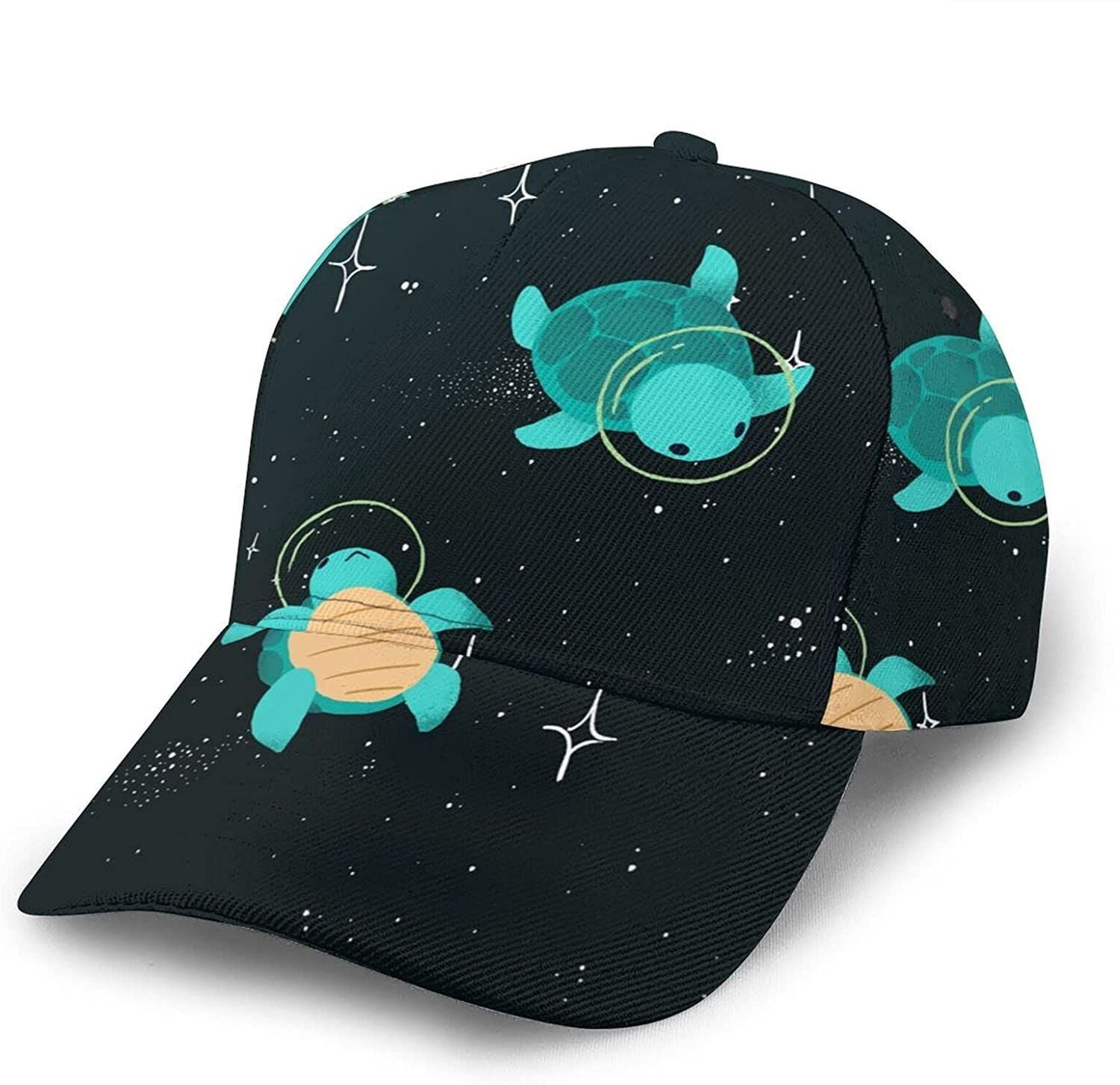 Space Turtle Print Casual Baseball 3D Cap Adjustable Twill Sports Dad Hats For Unisex Hat Classic Cap