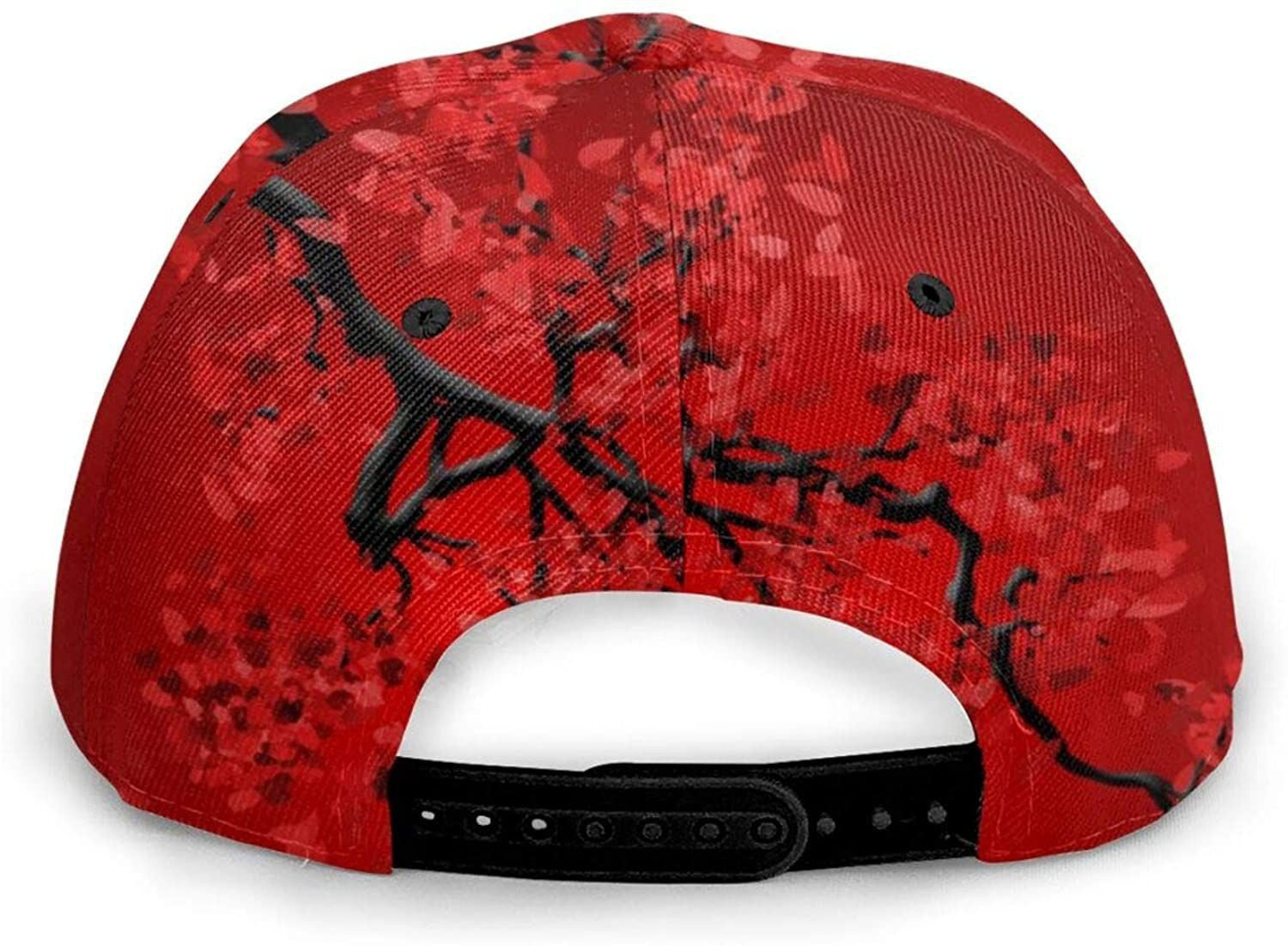 Red Cherry Blossom Baseball 3D Cap Adjustable Hat Dad Cap Athletic Baseball Fitted Cap Hat Classic Cap