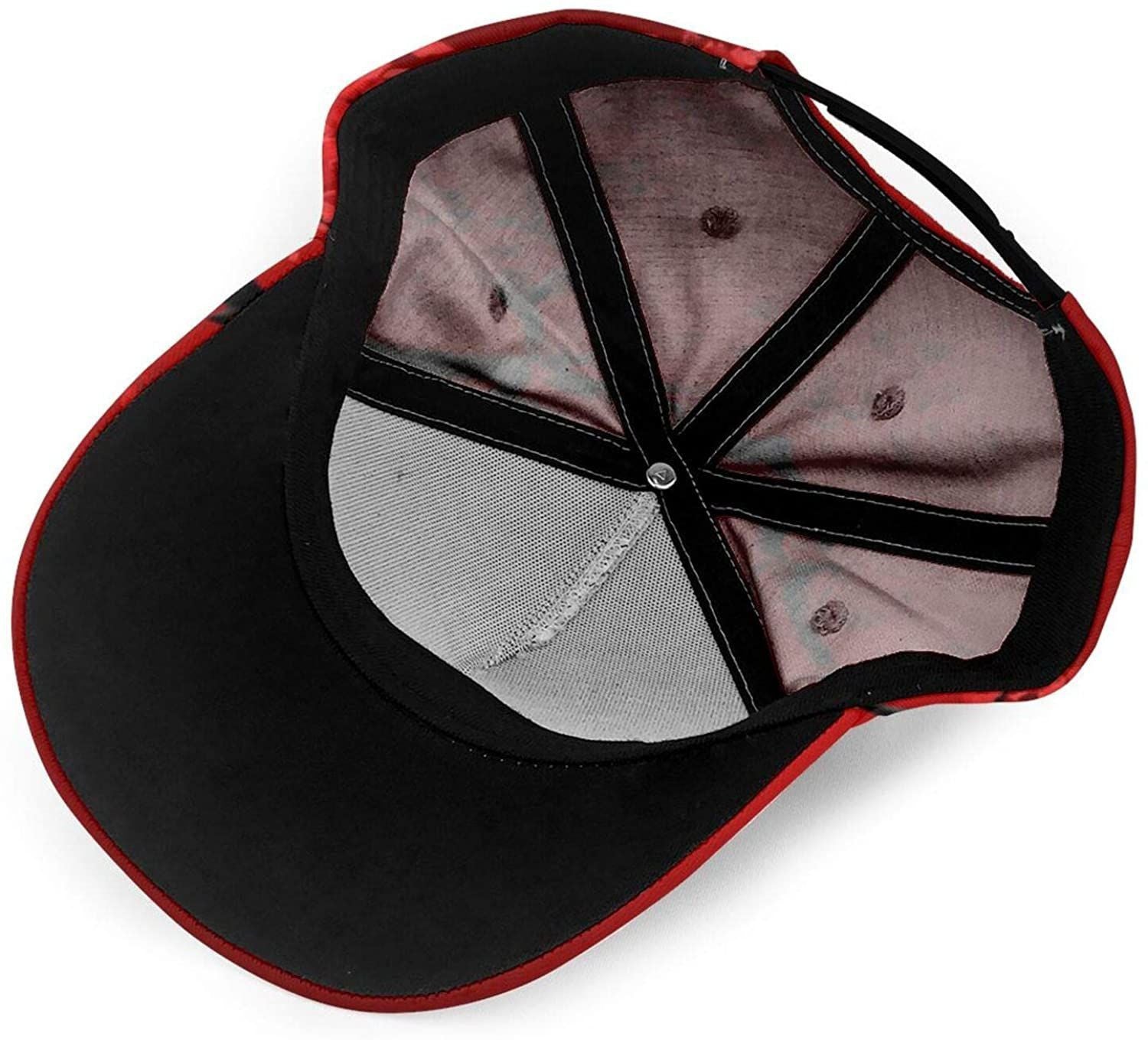 Red Cherry Blossom Baseball 3D Cap Adjustable Hat Dad Cap Athletic Baseball Fitted Cap Hat Classic Cap