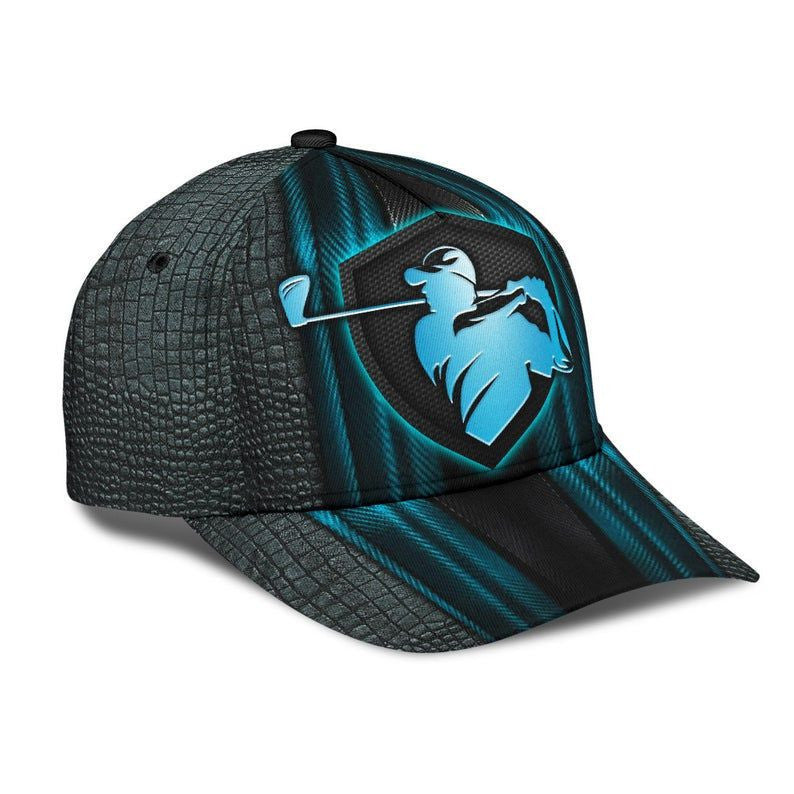 Golf Blue Carbon Modern Hat Classic Cap 3D, Human Cap, Trending Cap, American Cap Hat Classic Cap