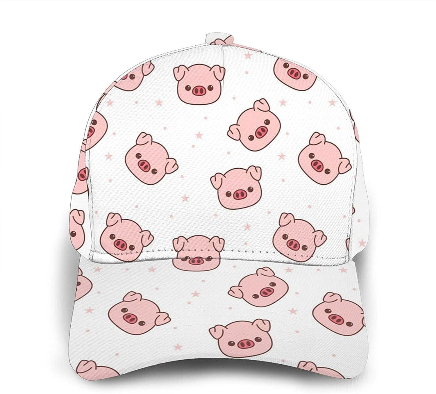 Pig Print Casual Baseball 3D Cap Adjustable Twill Sports Dad Hat Classic Cap