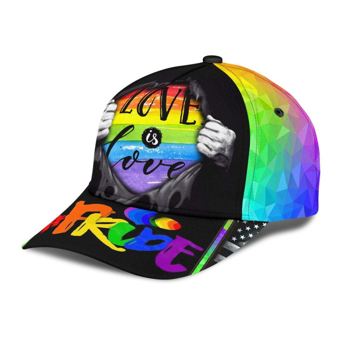 Love Is Love - Lgbt Pride Cap - 3D Hat Classic Cap