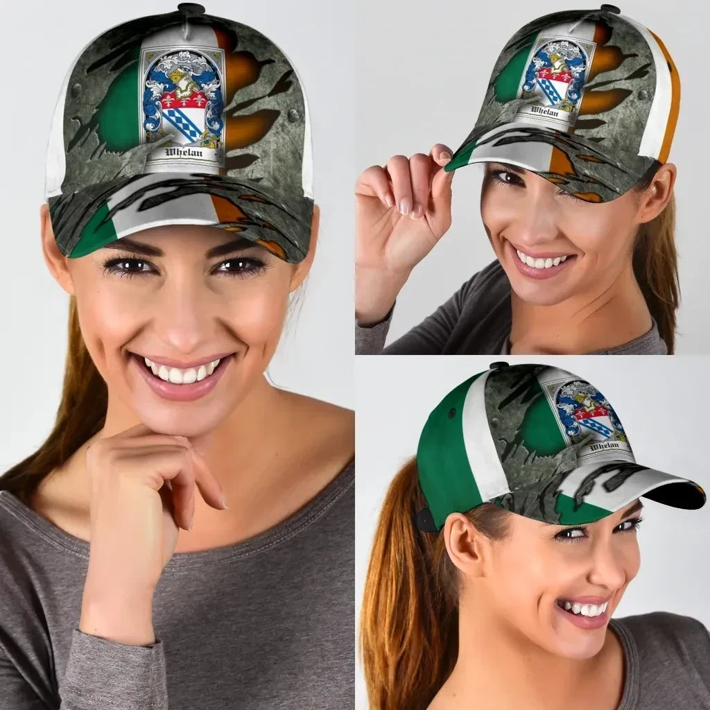 Whelan Coat Of Arms - Irish Family Crest Hat Classic Cap 3D