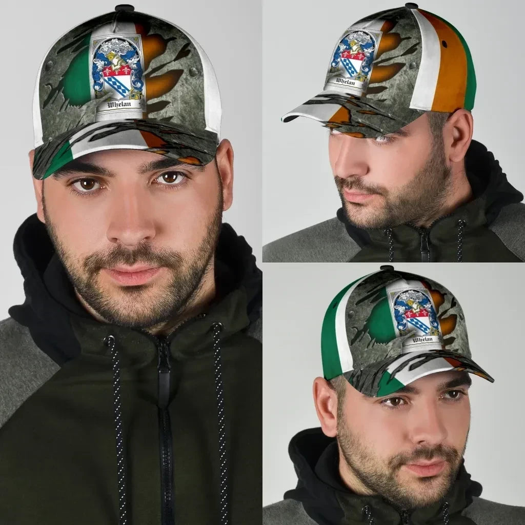 Whelan Coat Of Arms - Irish Family Crest Hat Classic Cap 3D