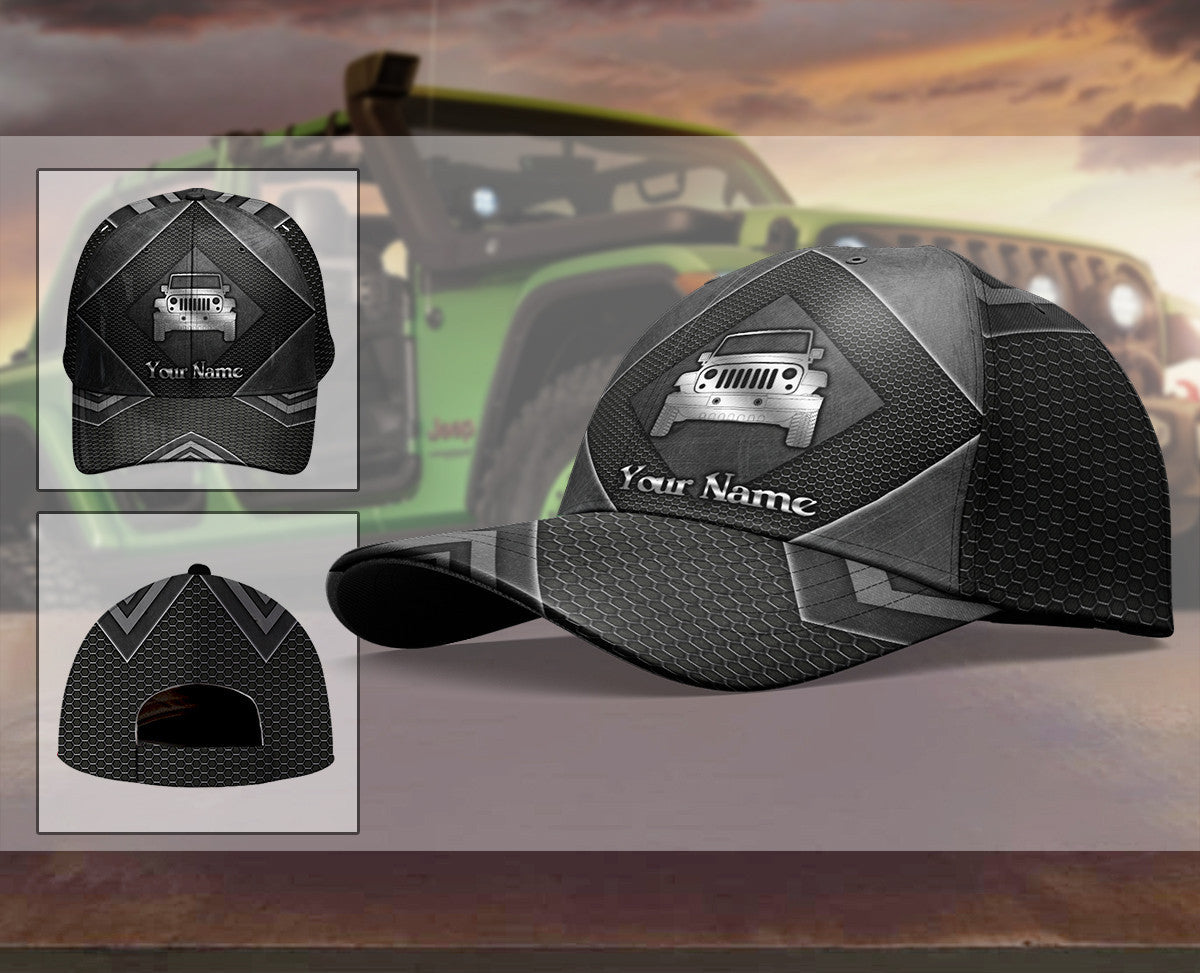 Personalized Custom Name Jeep 4 Hat Classic Cap