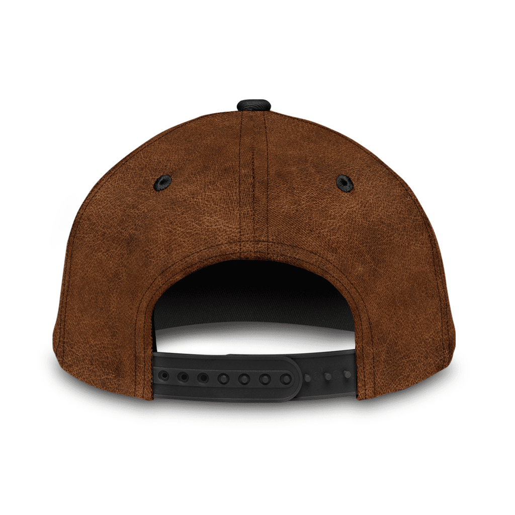 Dachshund Dog Heart Beat Leather Hat Classic Cap
